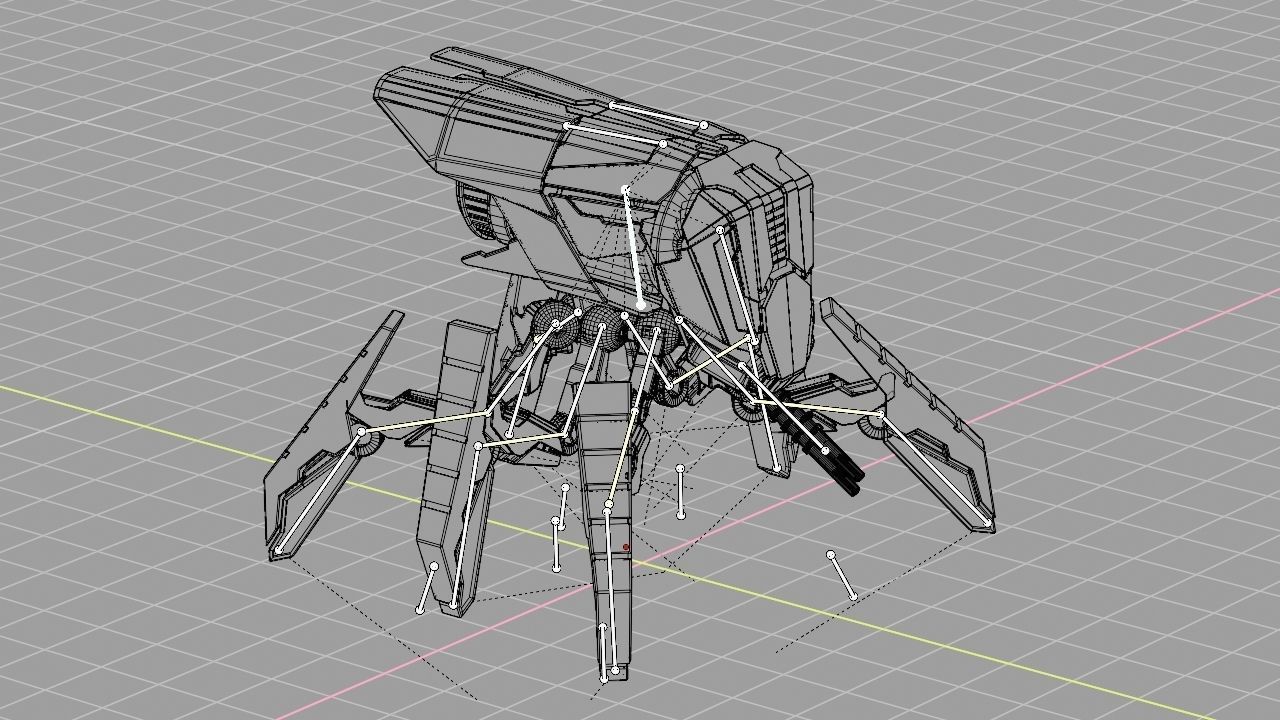 Fly robot  rigged character 3D model_15