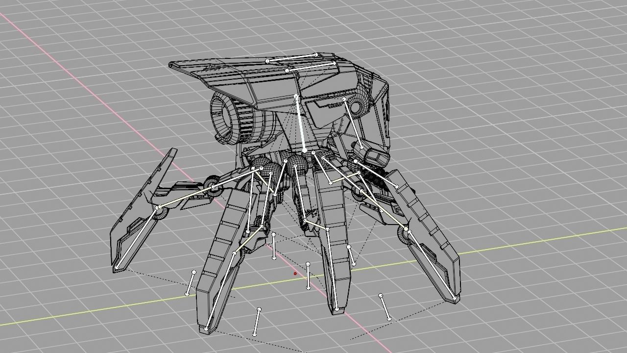 Fly robot  rigged character 3D model_18
