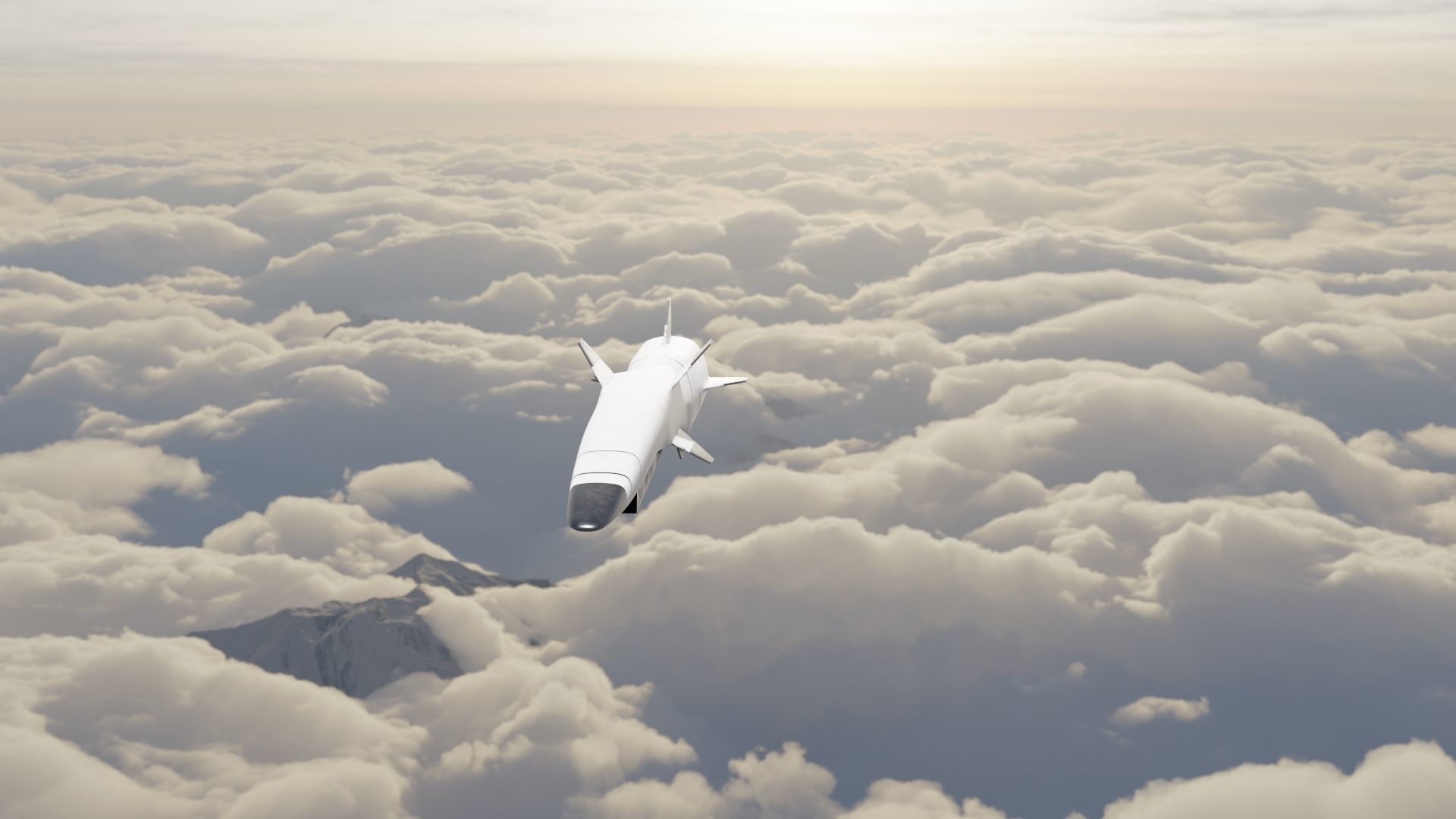 HYPERSONIC ROCKET Low-poly 3D model_8