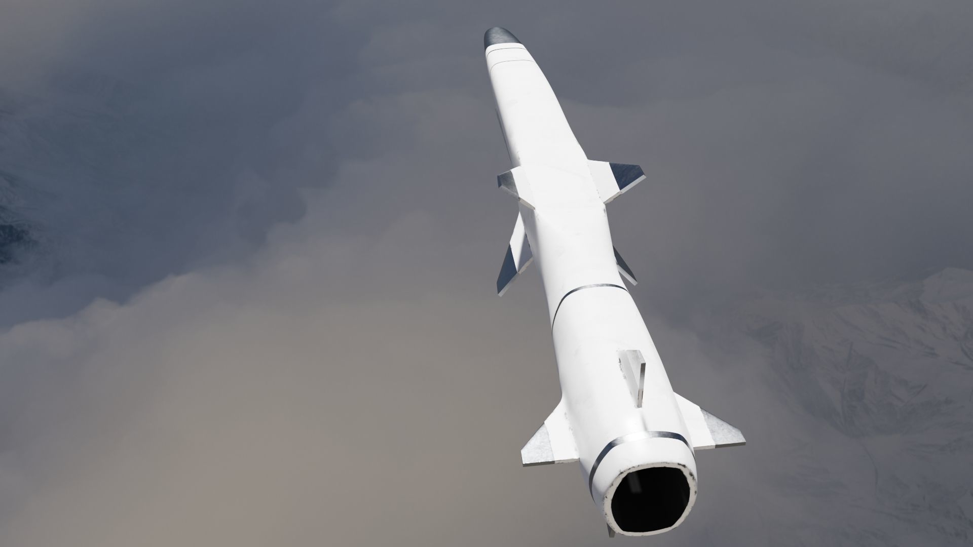 HYPERSONIC ROCKET Low-poly 3D model_27