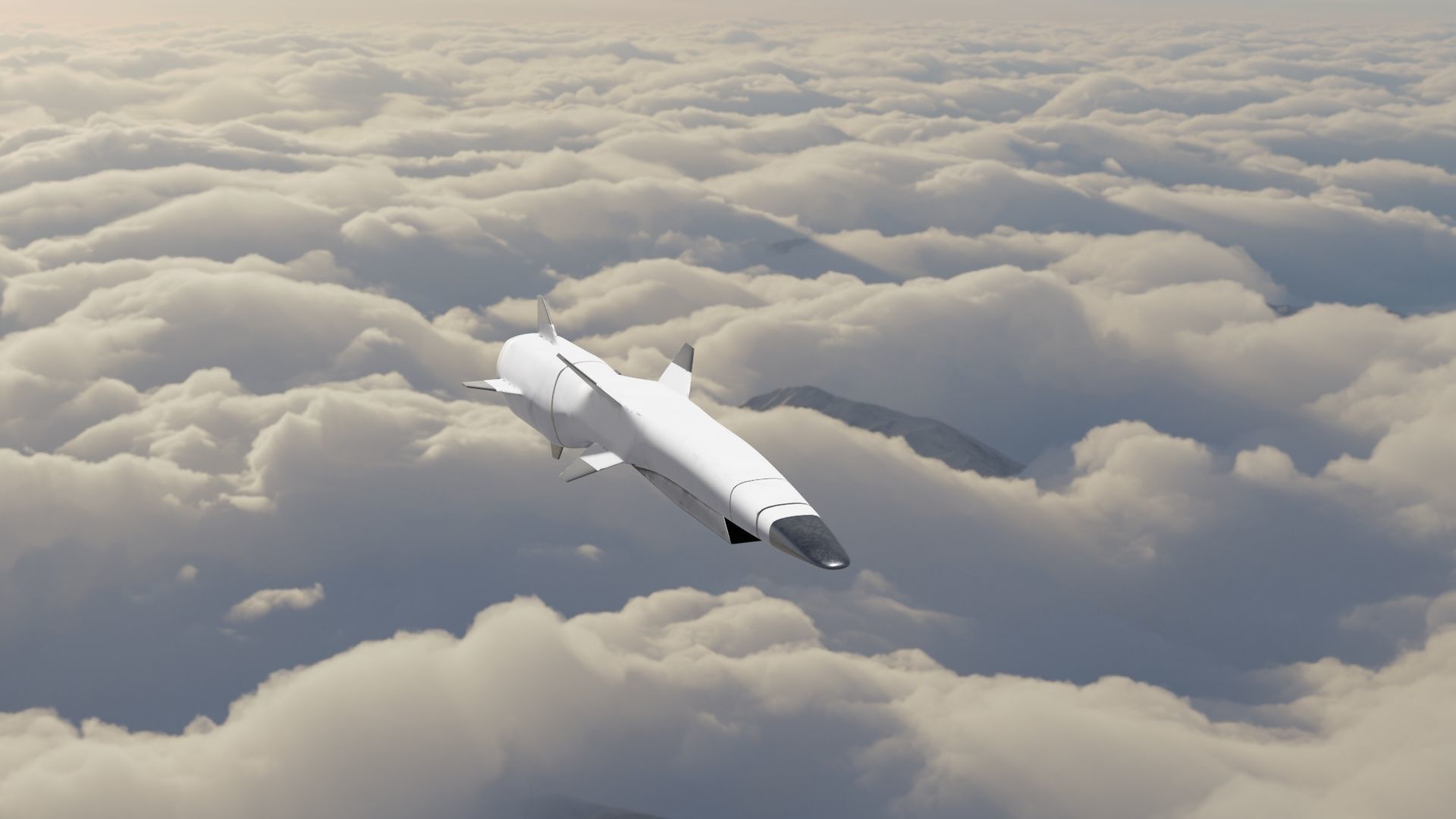 HYPERSONIC ROCKET Low-poly 3D model_11