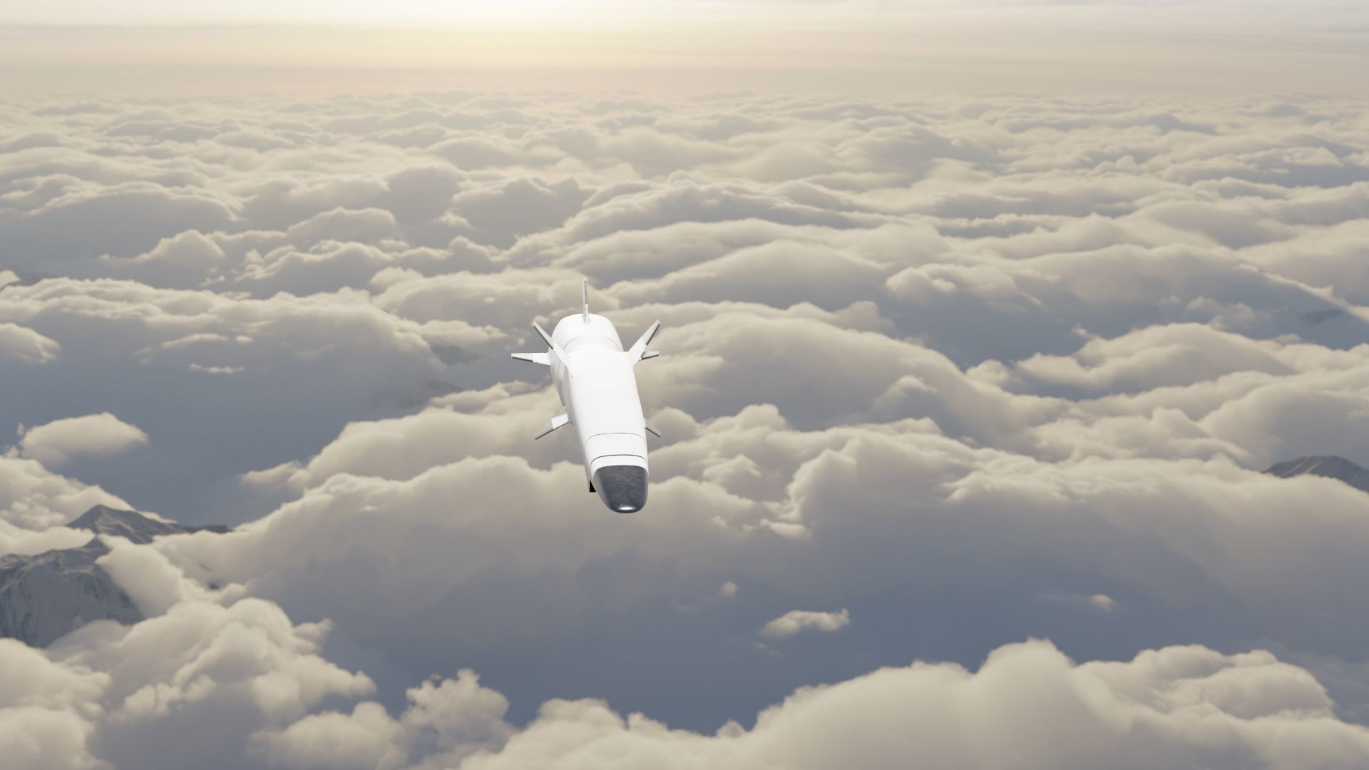 HYPERSONIC ROCKET Low-poly 3D model_9