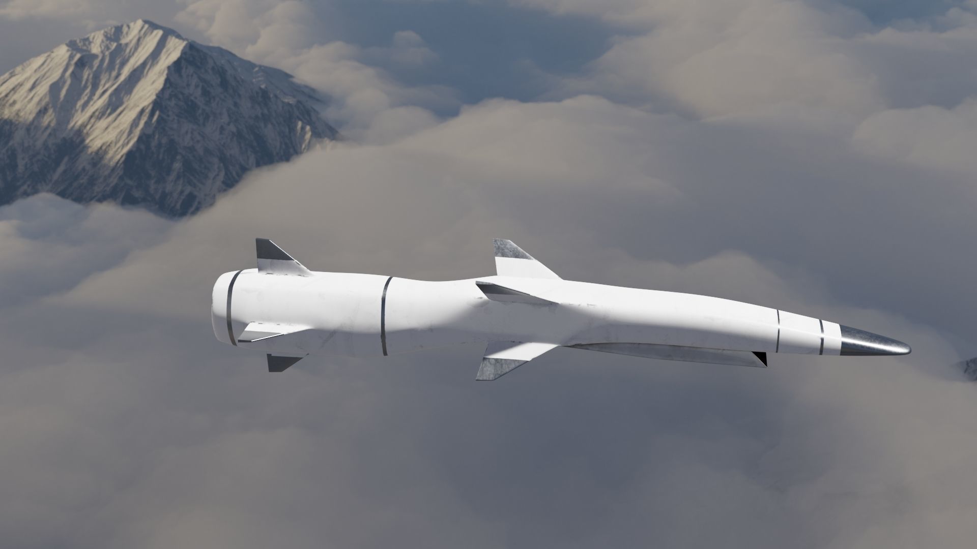 HYPERSONIC ROCKET Low-poly 3D model_18