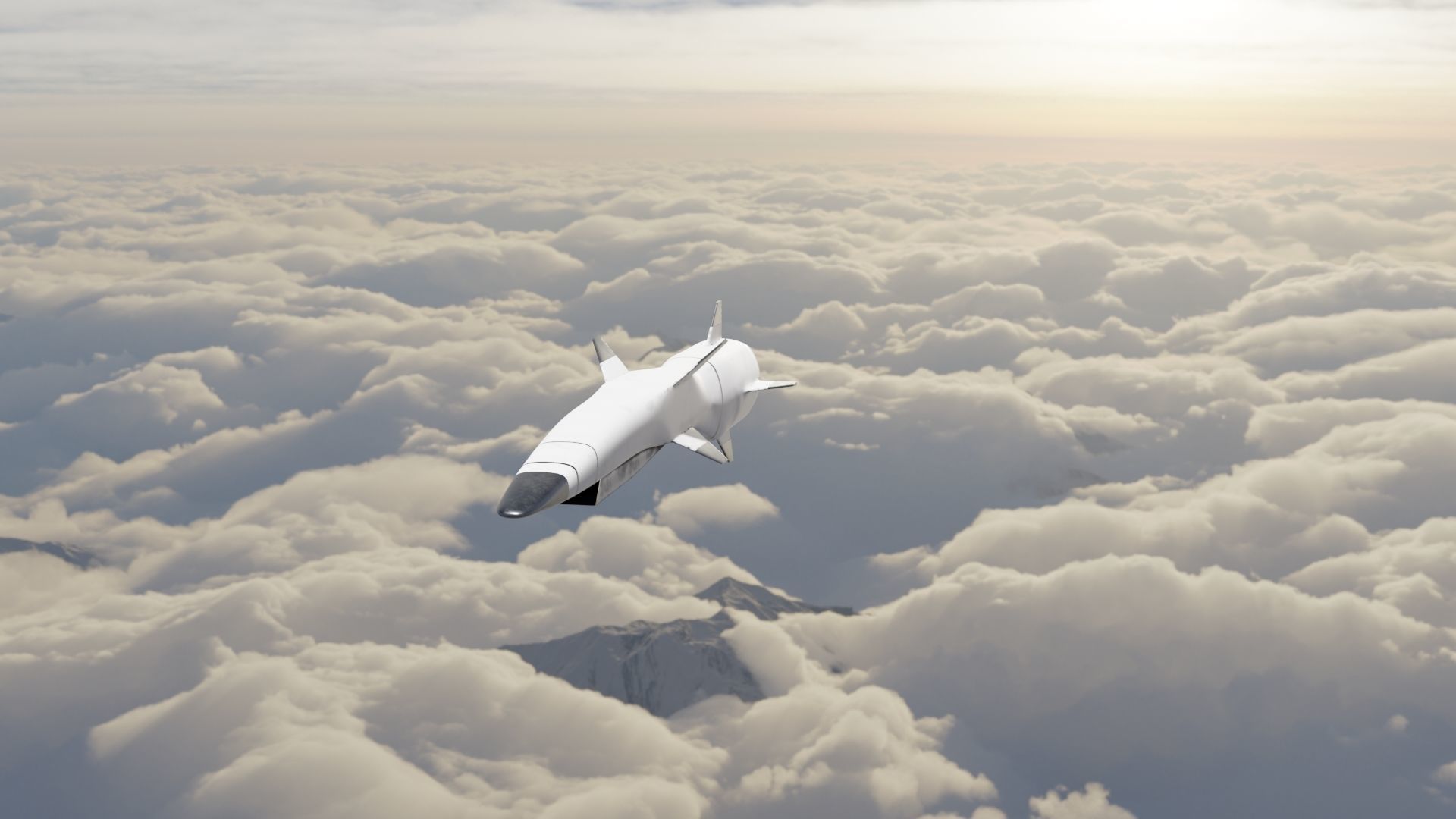 HYPERSONIC ROCKET Low-poly 3D model_7