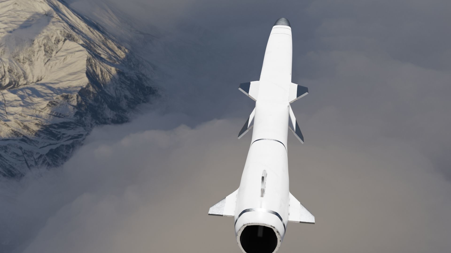 HYPERSONIC ROCKET Low-poly 3D model_26