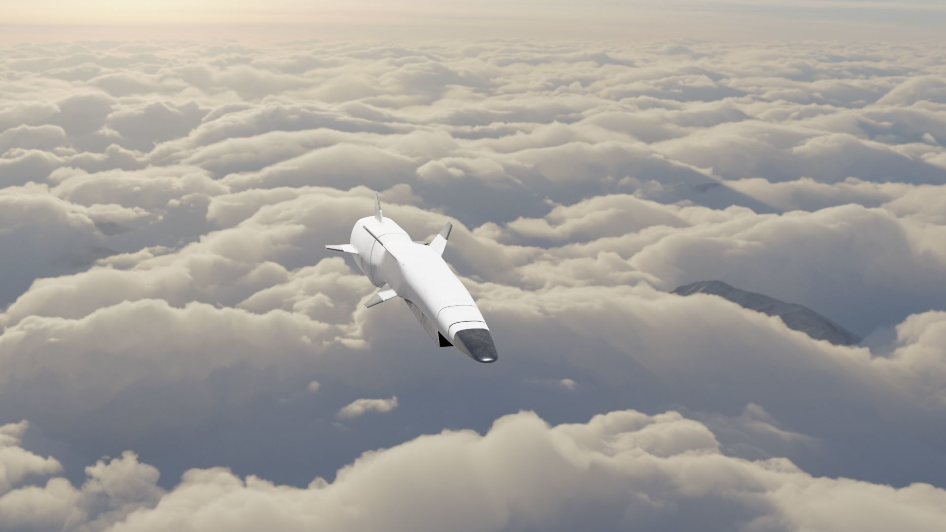 HYPERSONIC ROCKET Low-poly 3D model_10