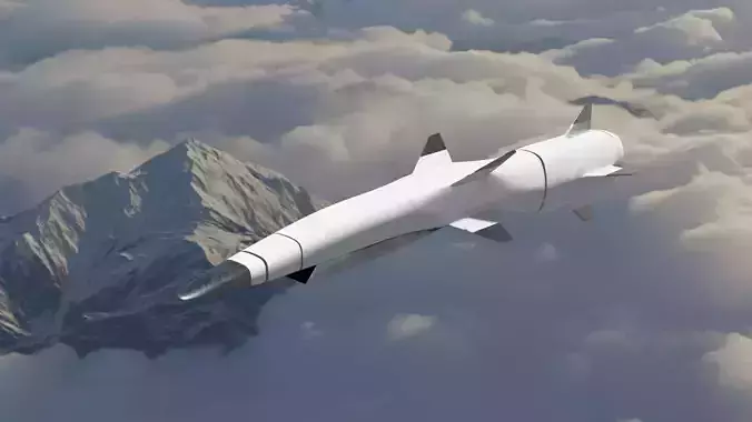 HYPERSONIC ROCKET Low-poly 3D model