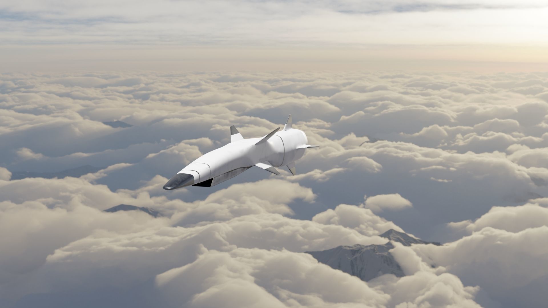 HYPERSONIC ROCKET Low-poly 3D model_6