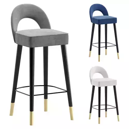 Bar Stool BRONTE by Cazarina Interiors 3 Colors Version 3D model