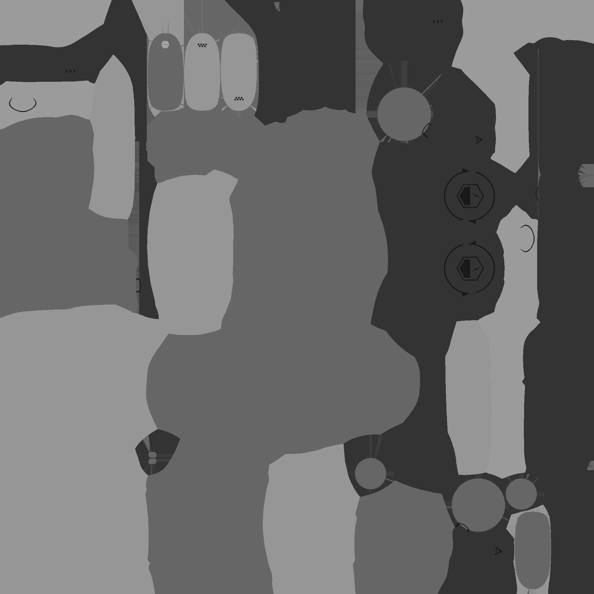 Tech Wheelchair B08 Black Blue - Disability Character Design Low-poly 3D model_25