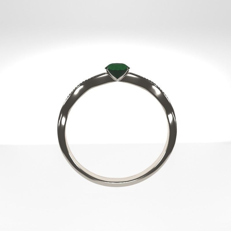 Emerald Ring Free 3D model_5