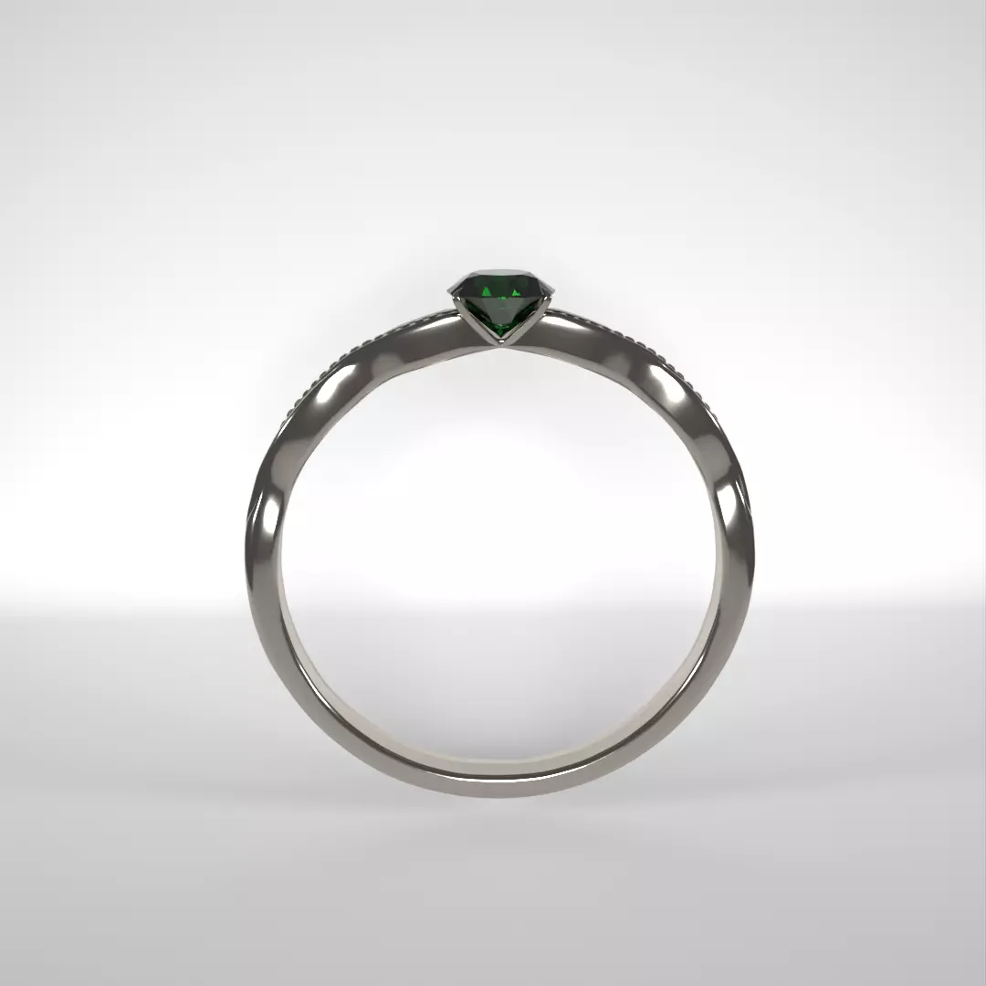 Emerald Ring Free 3D model_0