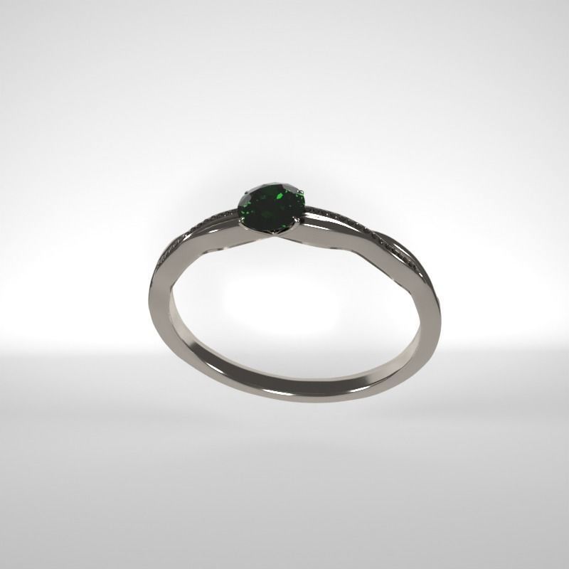 Emerald Ring Free 3D model_4