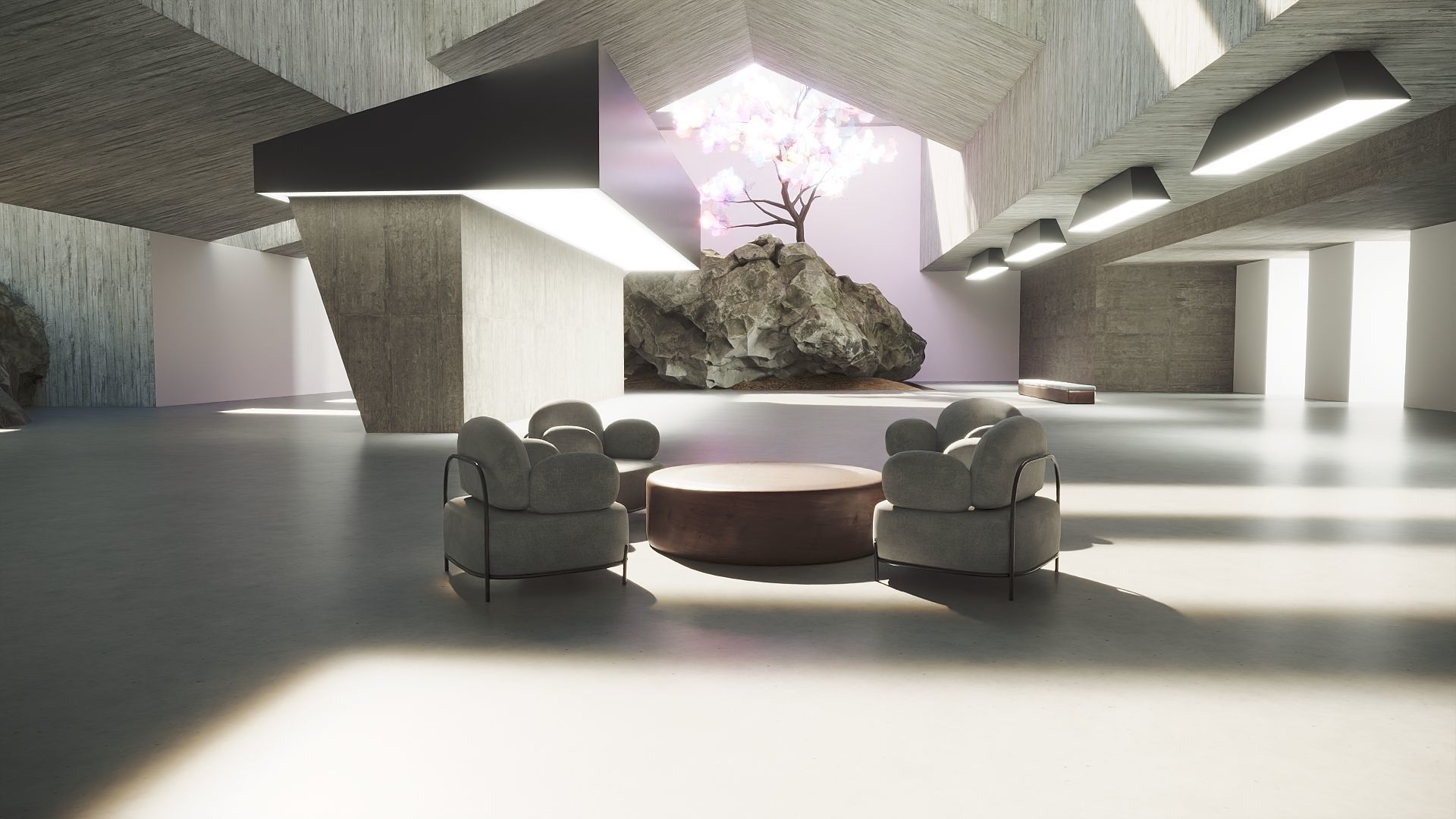 Virtual Reality Meta Room 2022 Baked and Corona Max Scene Low-poly 3D model_1