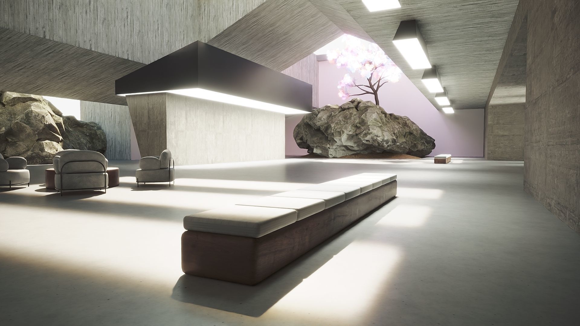 Virtual Reality Meta Room 2022 Baked and Corona Max Scene Low-poly 3D model_8