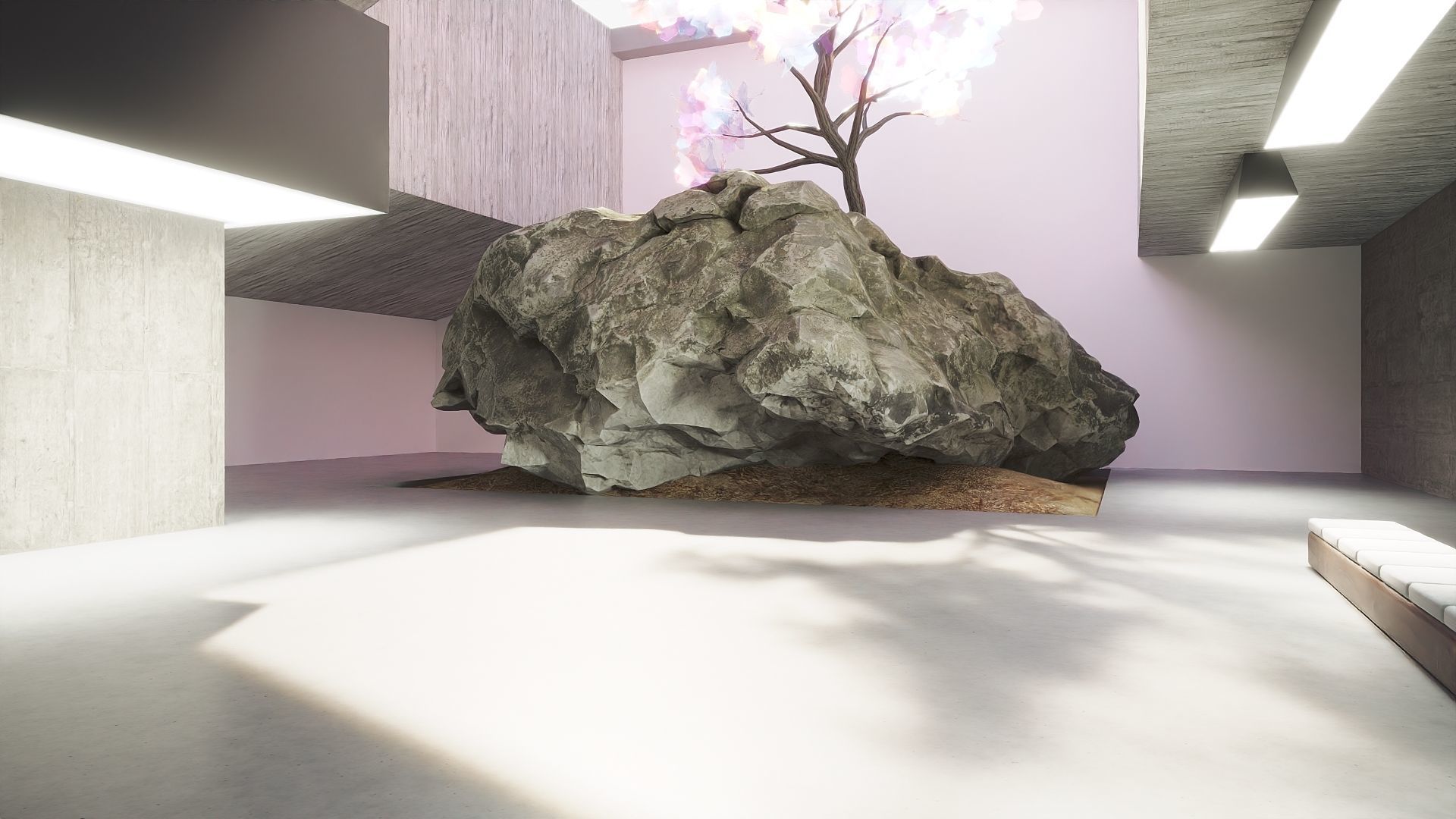 Virtual Reality Meta Room 2022 Baked and Corona Max Scene Low-poly 3D model_2