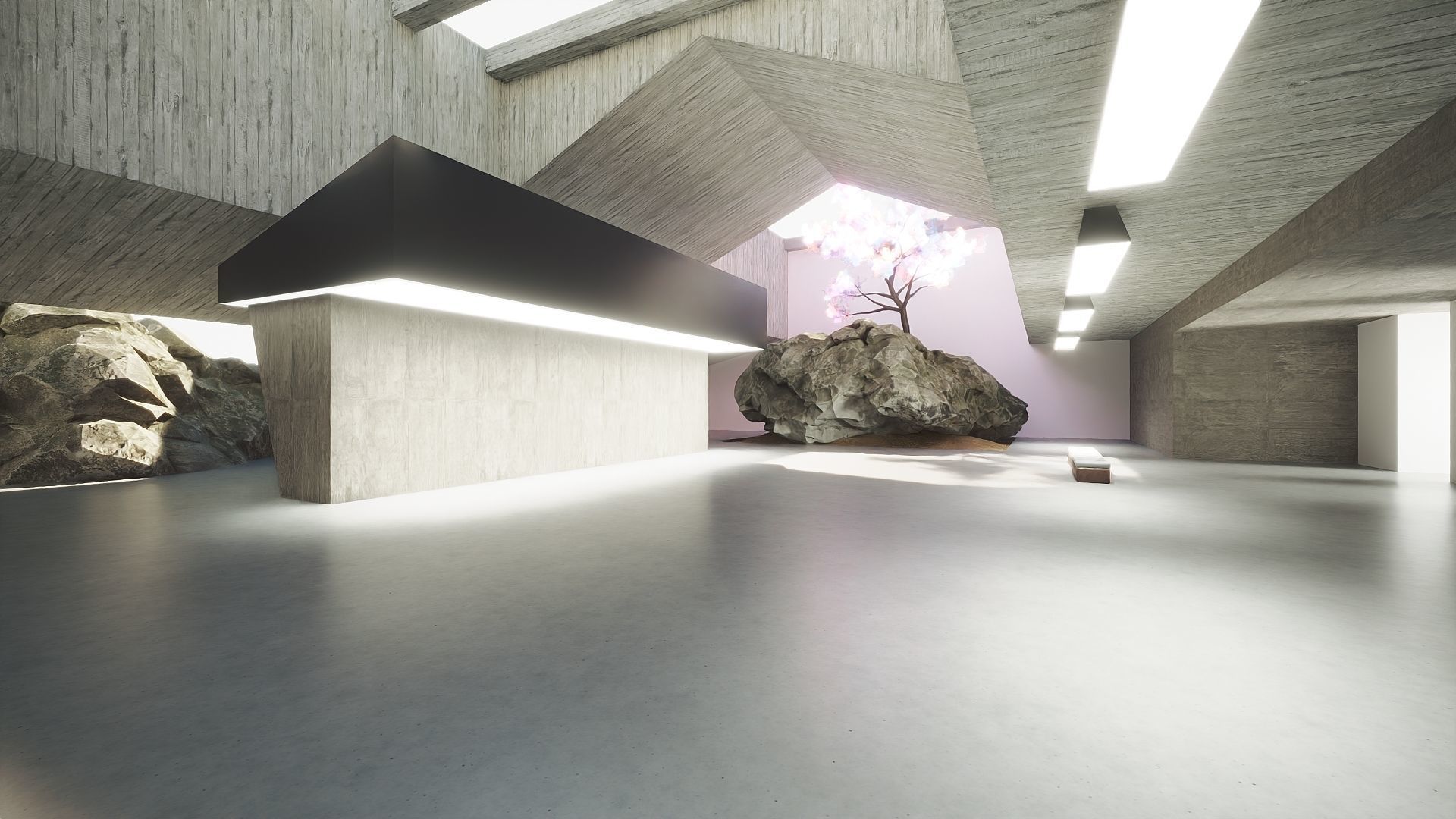 Virtual Reality Meta Room 2022 Baked and Corona Max Scene Low-poly 3D model_4