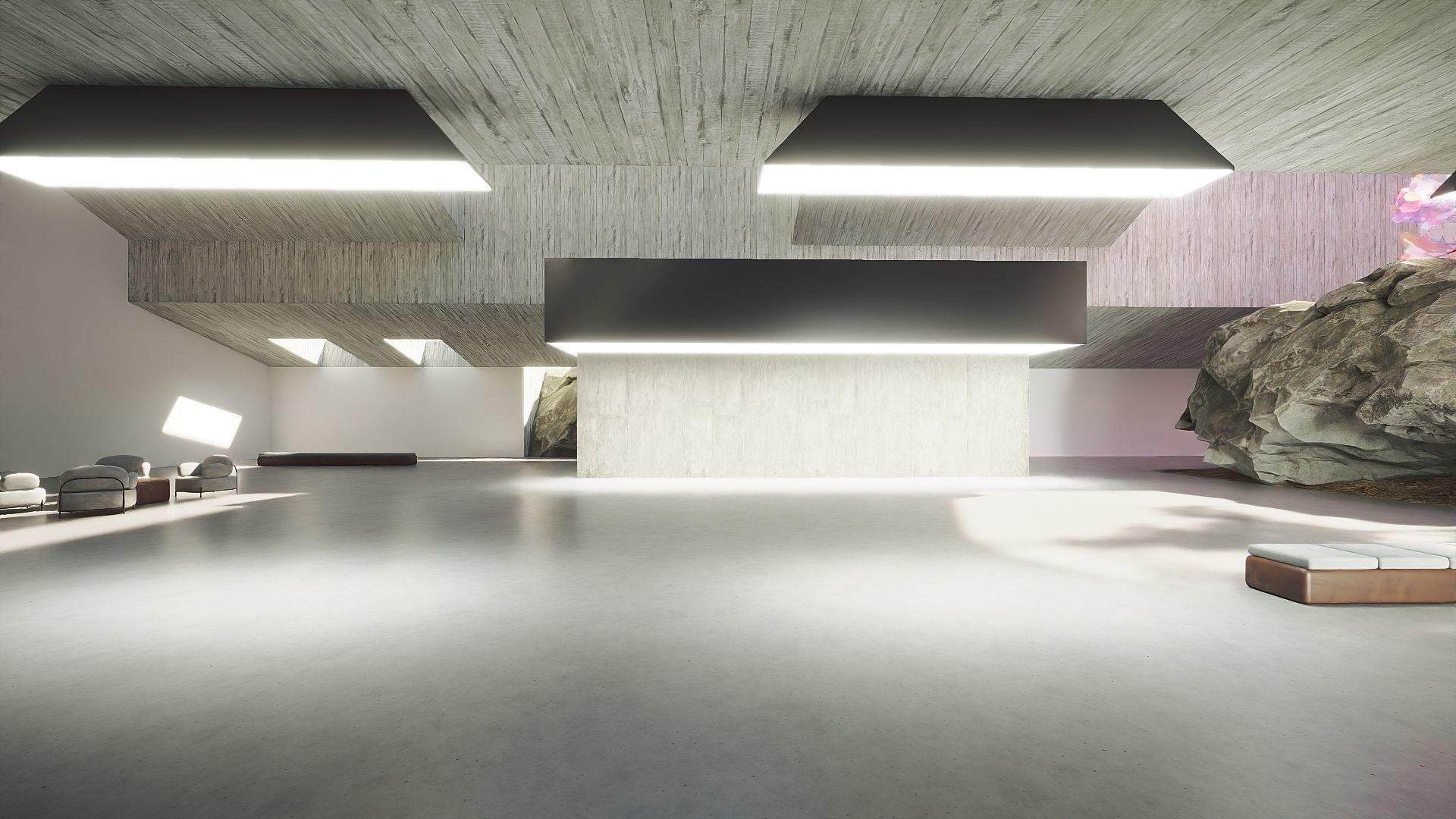 Virtual Reality Meta Room 2022 Baked and Corona Max Scene Low-poly 3D model_3