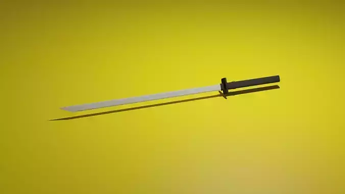 Katana low-poly samurai sword