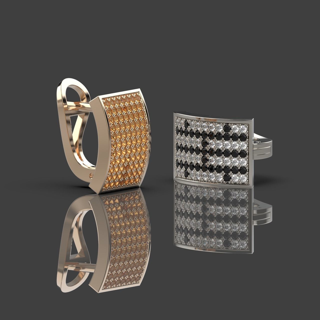 Flat Earrings 3D print model_2
