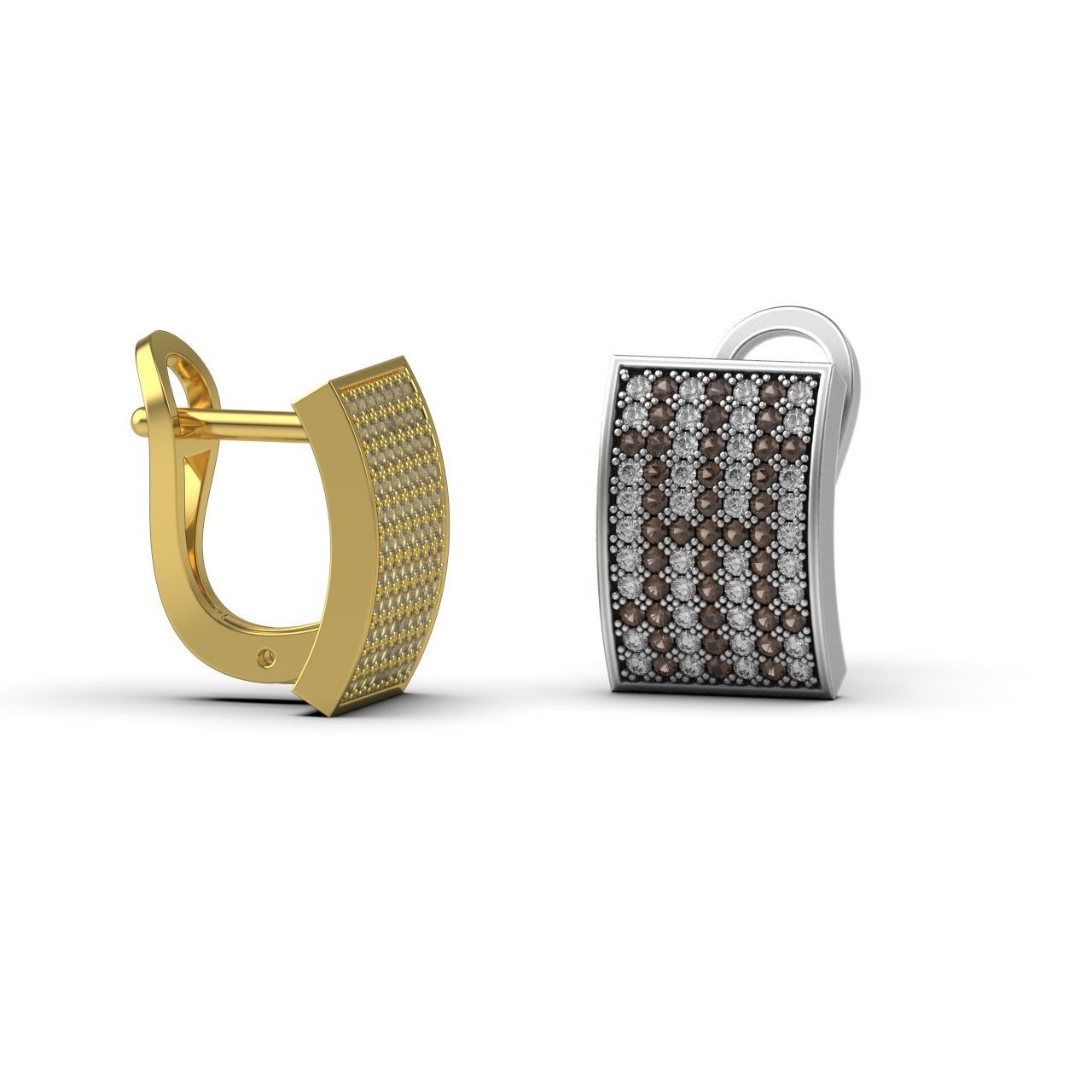 Flat Earrings 3D print model_6