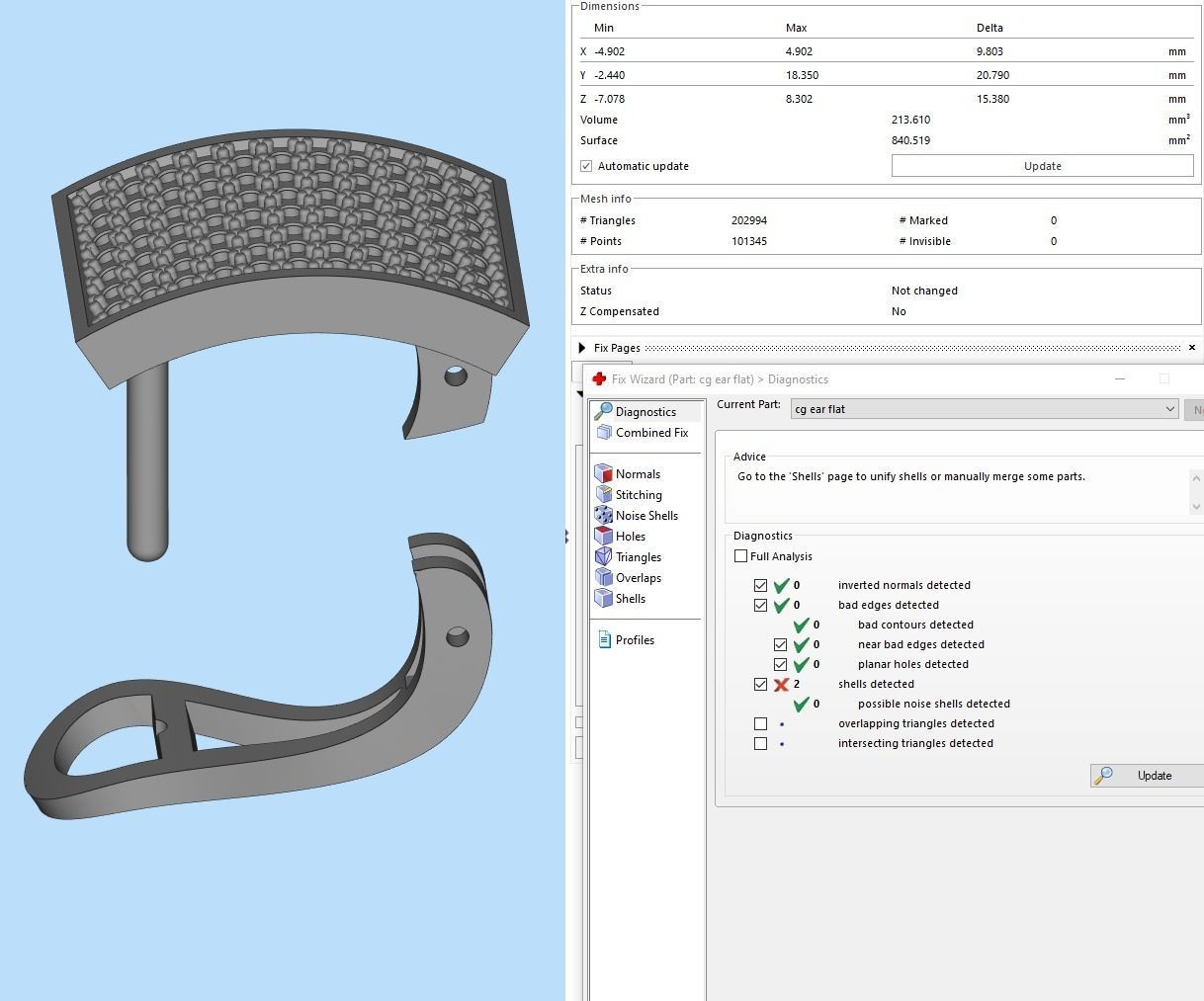 Flat Earrings 3D print model_10