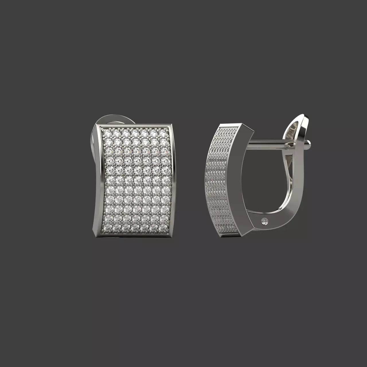 Flat Earrings 3D print model_0