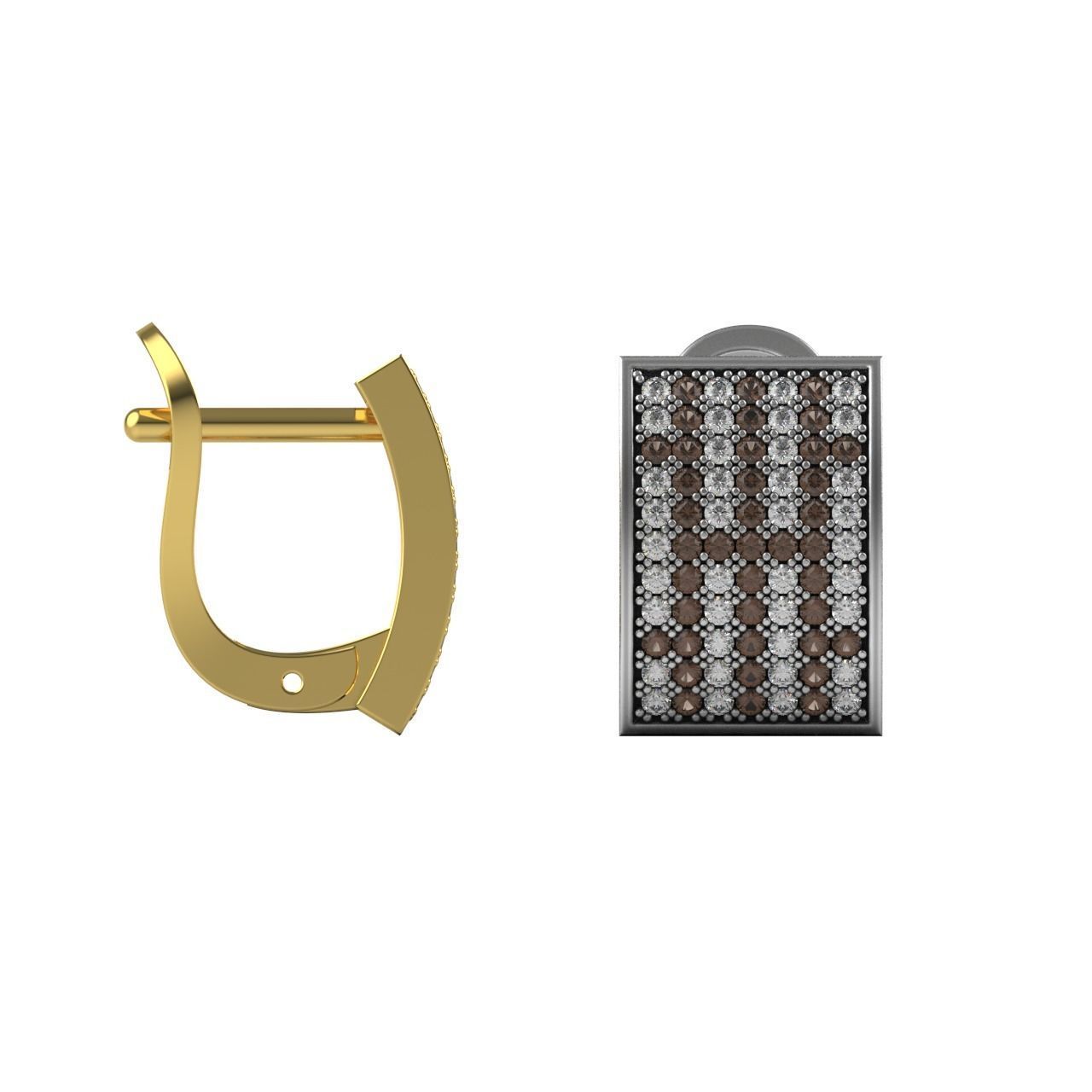 Flat Earrings 3D print model_7