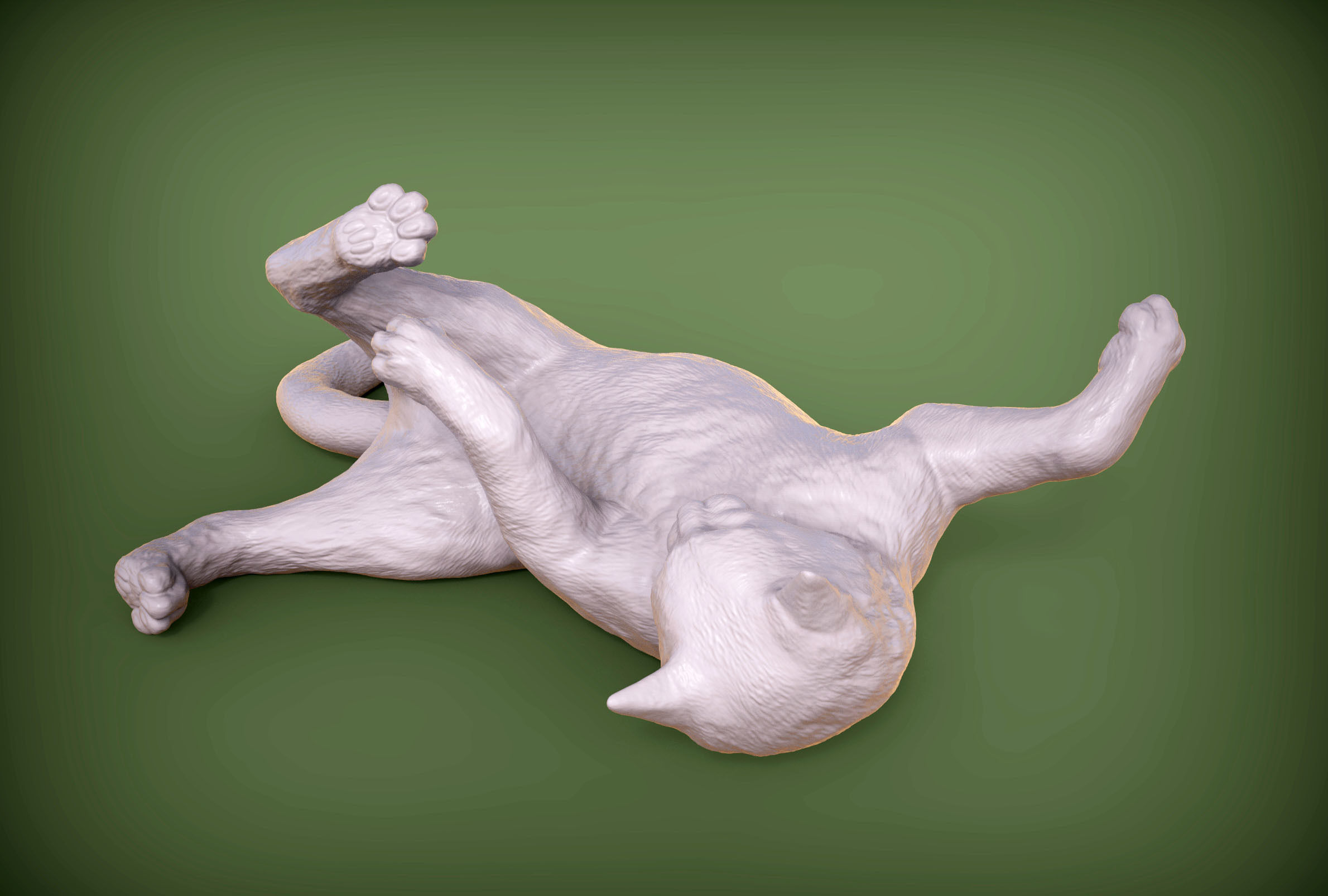 Cat for 3D printing  3D print model_2