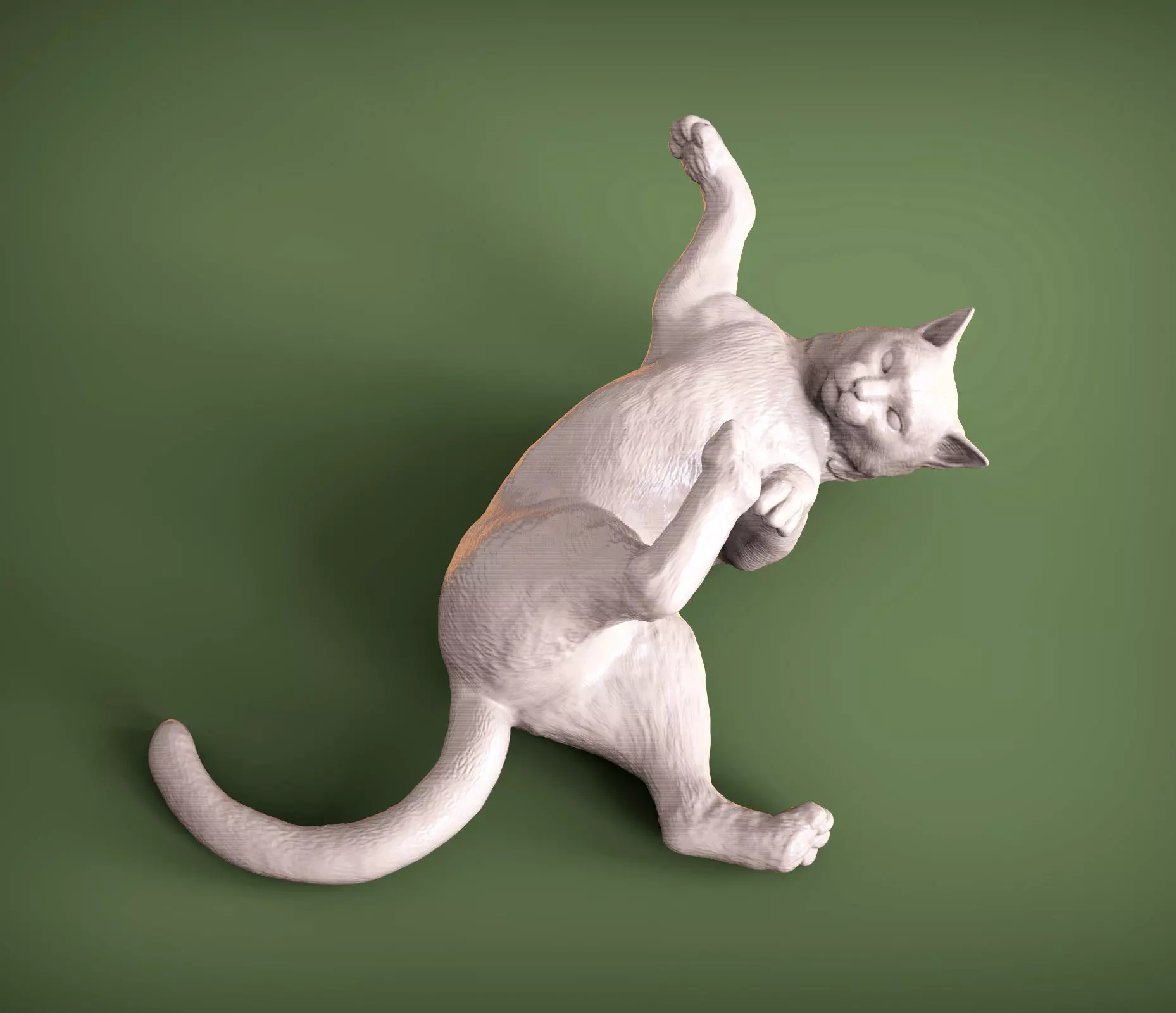 Cat for 3D printing  3D print model_0