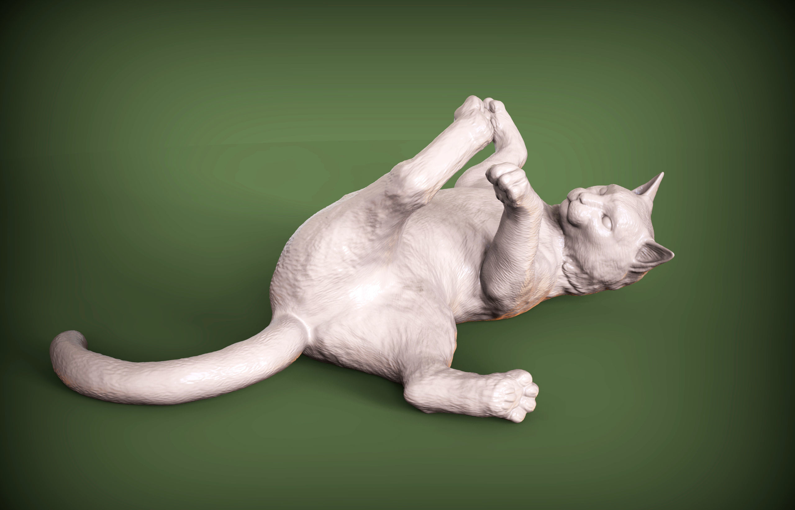 Cat for 3D printing  3D print model_1