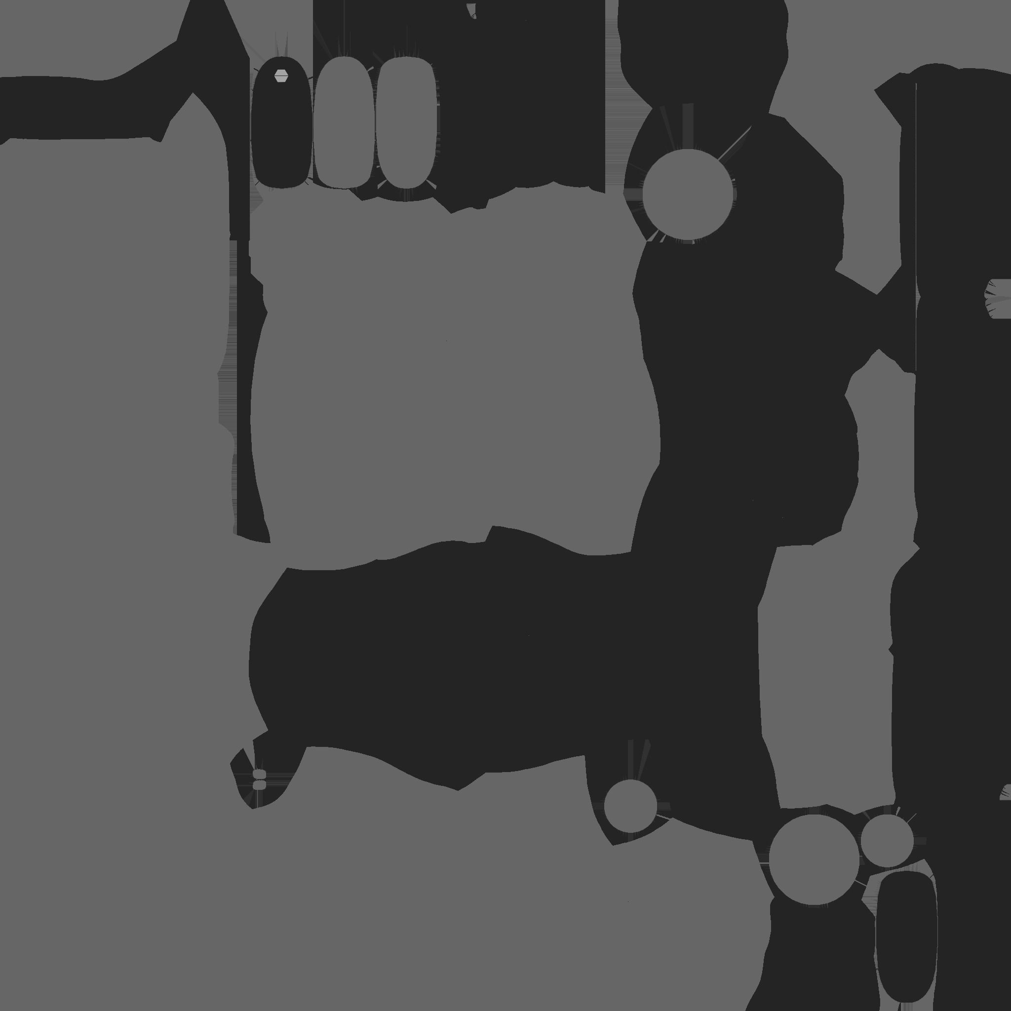 Tech Wheelchair B09 Black Beige - Disability Character Design Low-poly 3D model_25