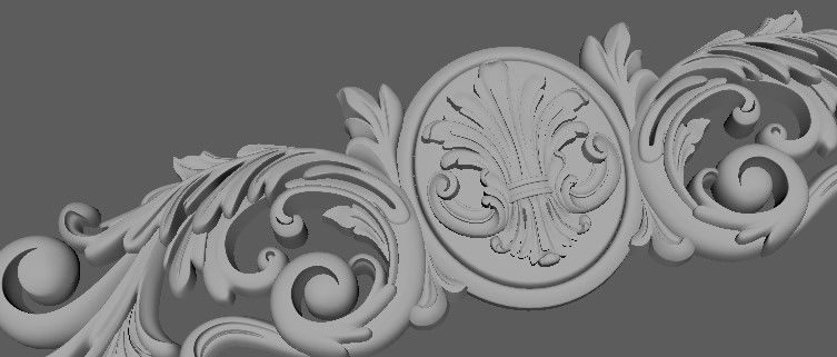 dekor shabby chic embellishment - ornate border 3D model_3