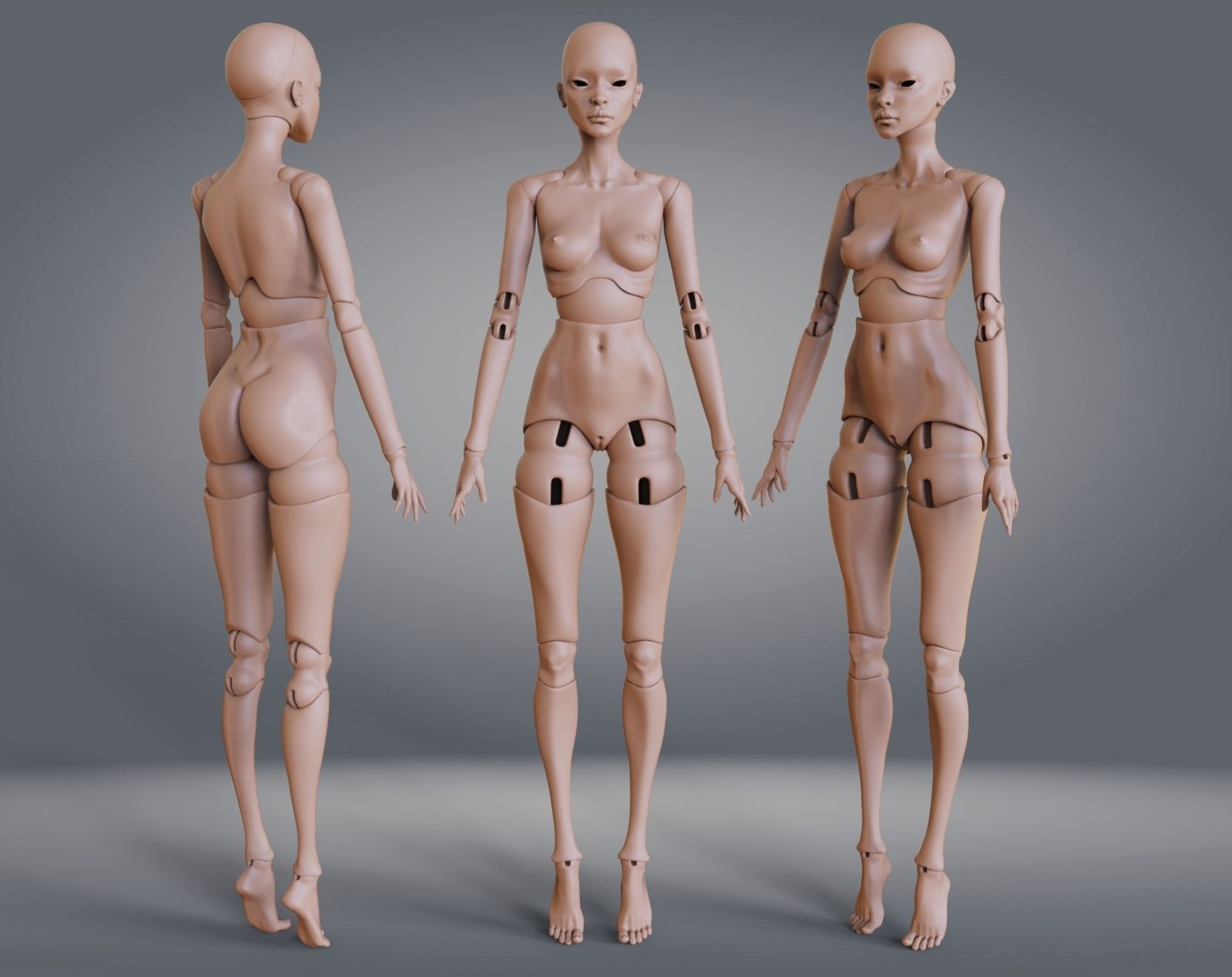 3D print BJD Doll articulateddolls bjdprinting balljointeddoll 3D print model_6