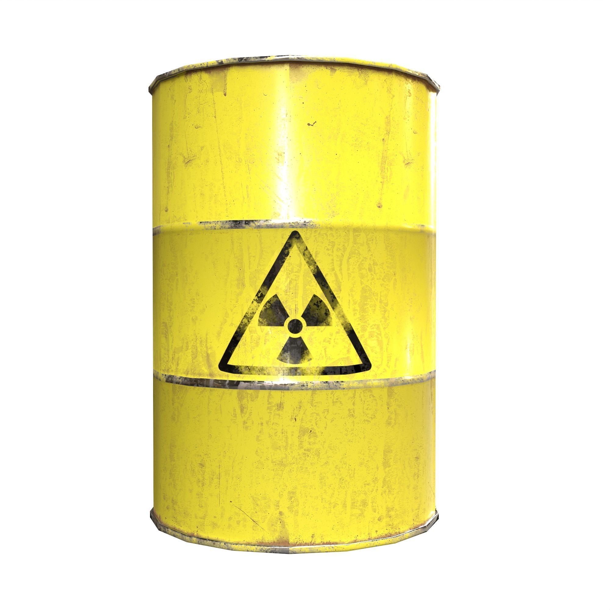Collection of metal barrels Low-poly 3D model Low-poly 3D model_6