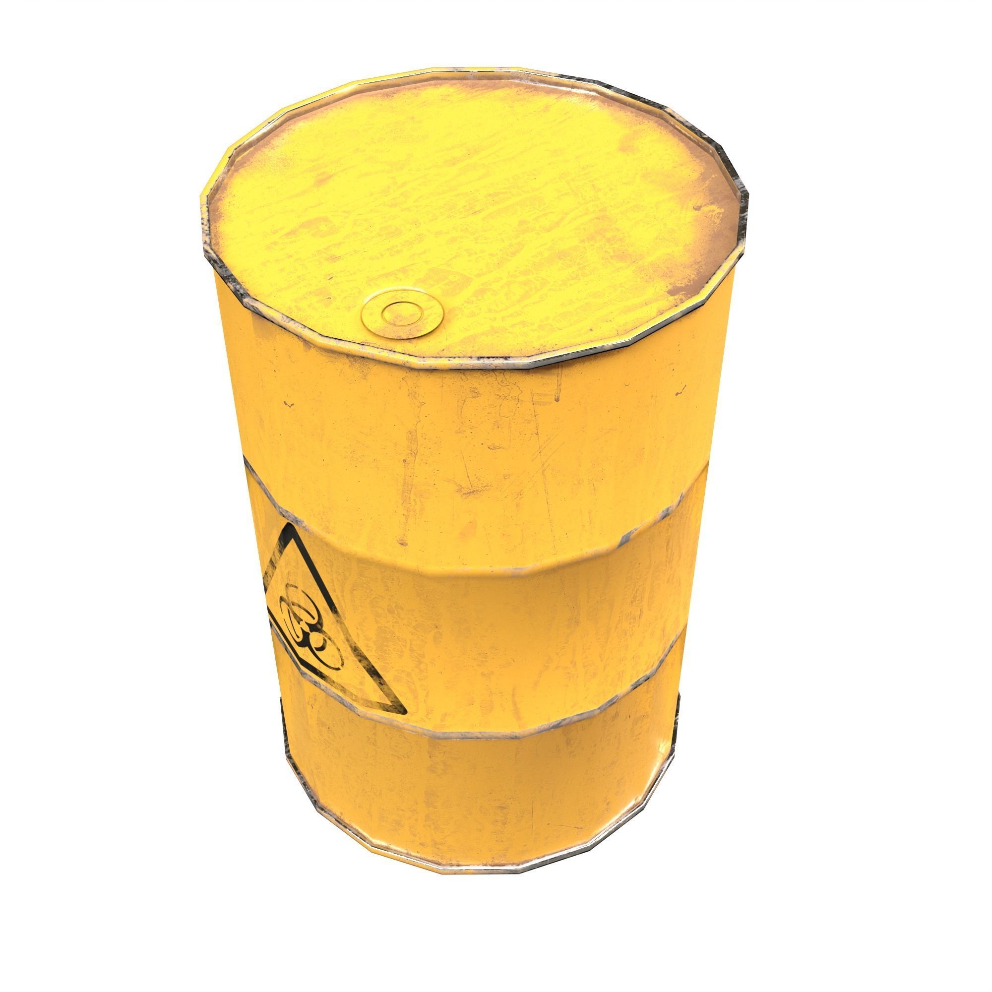 Collection of metal barrels Low-poly 3D model Low-poly 3D model_5