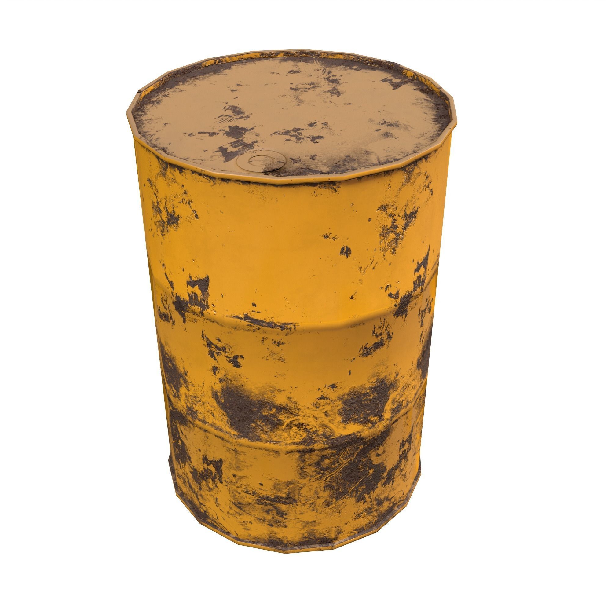 Collection of metal barrels Low-poly 3D model Low-poly 3D model_11