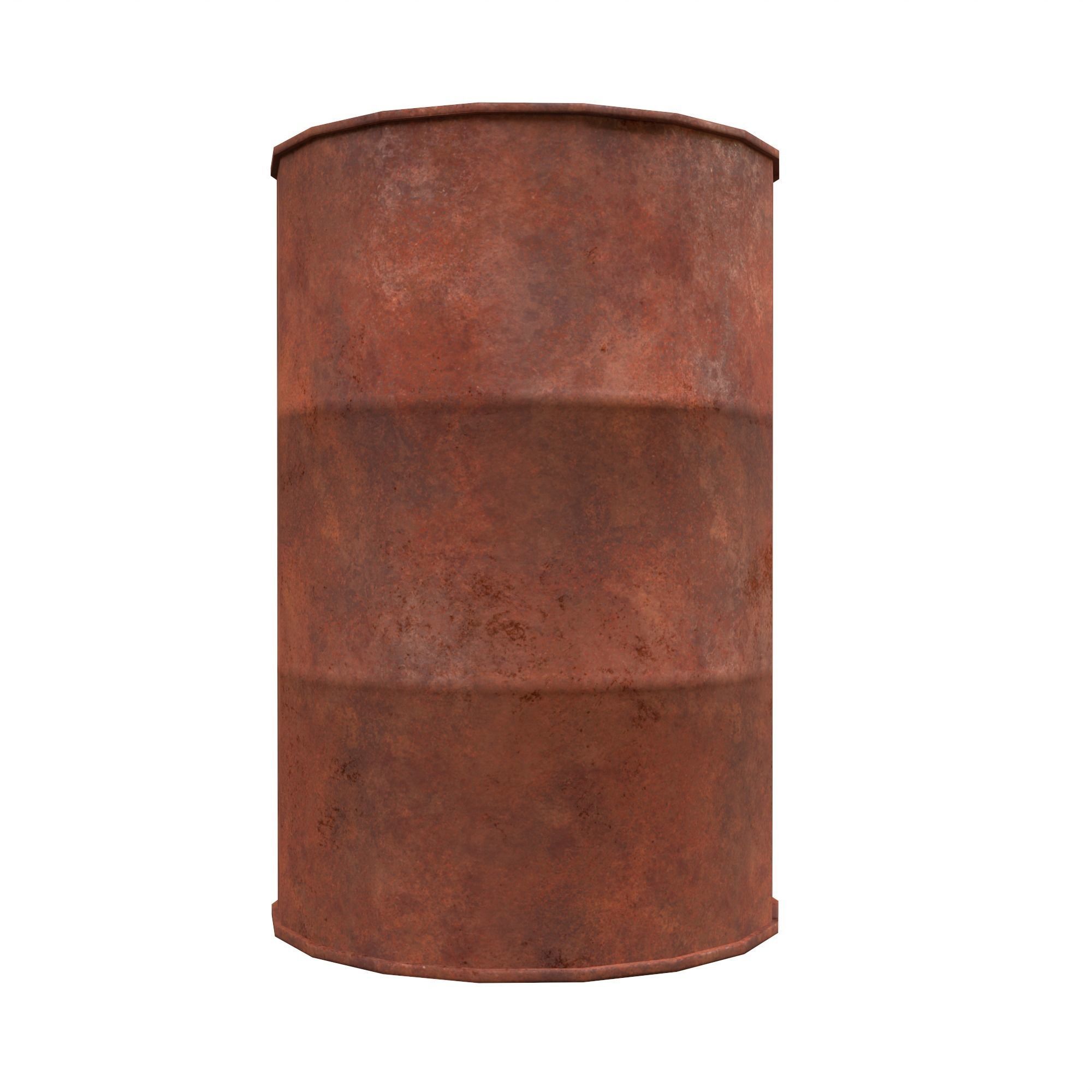 Collection of metal barrels Low-poly 3D model Low-poly 3D model_16