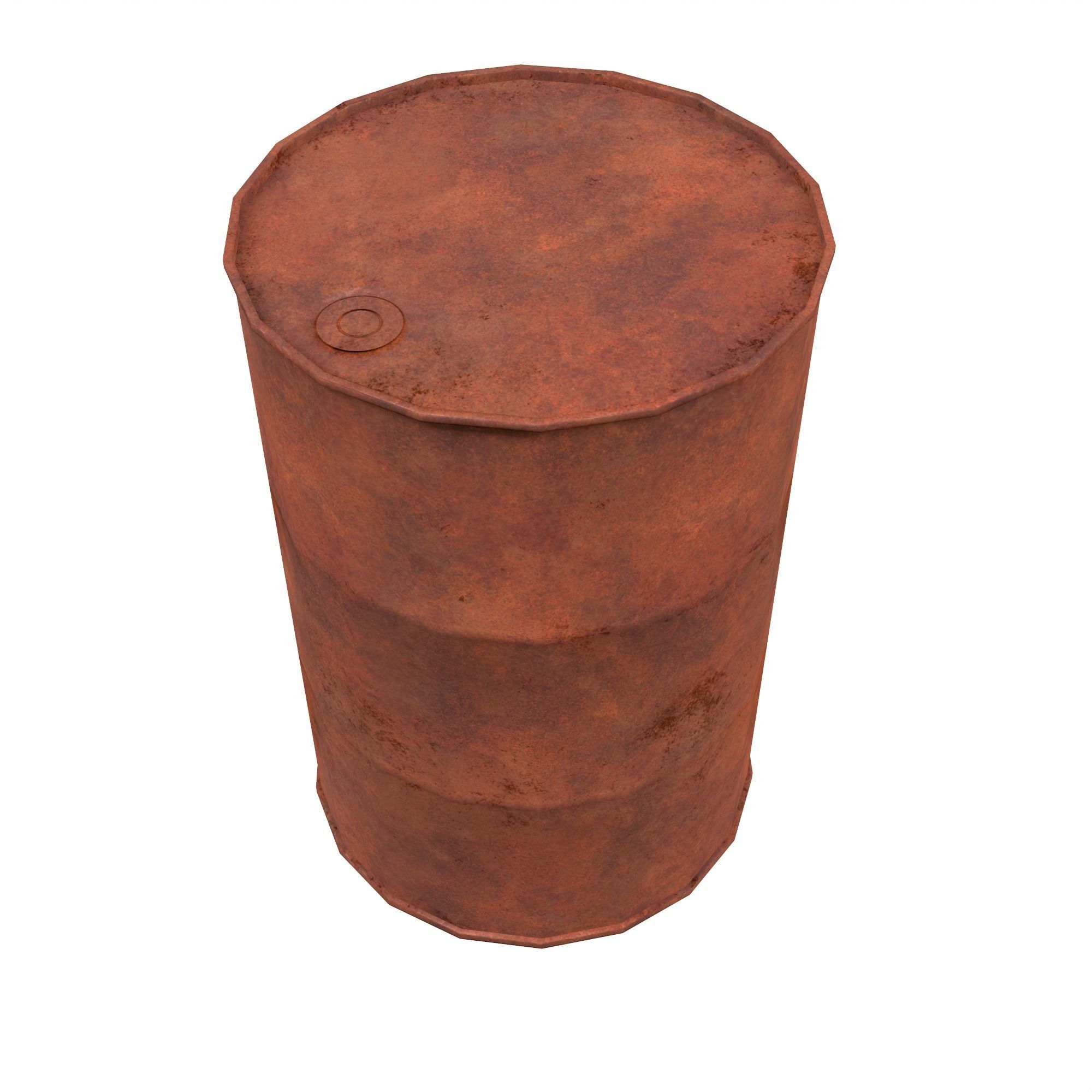 Collection of metal barrels Low-poly 3D model Low-poly 3D model_17
