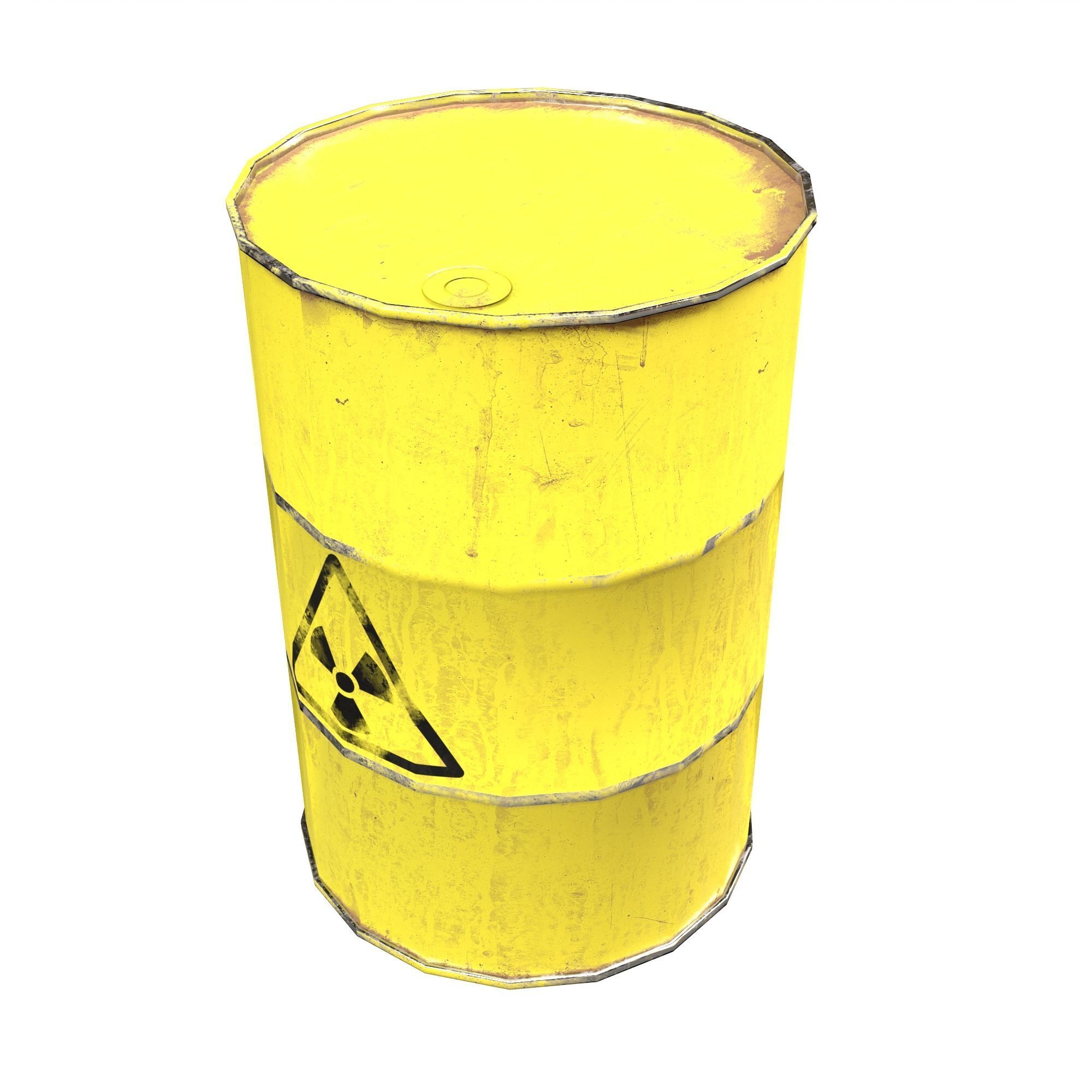 Collection of metal barrels Low-poly 3D model Low-poly 3D model_7