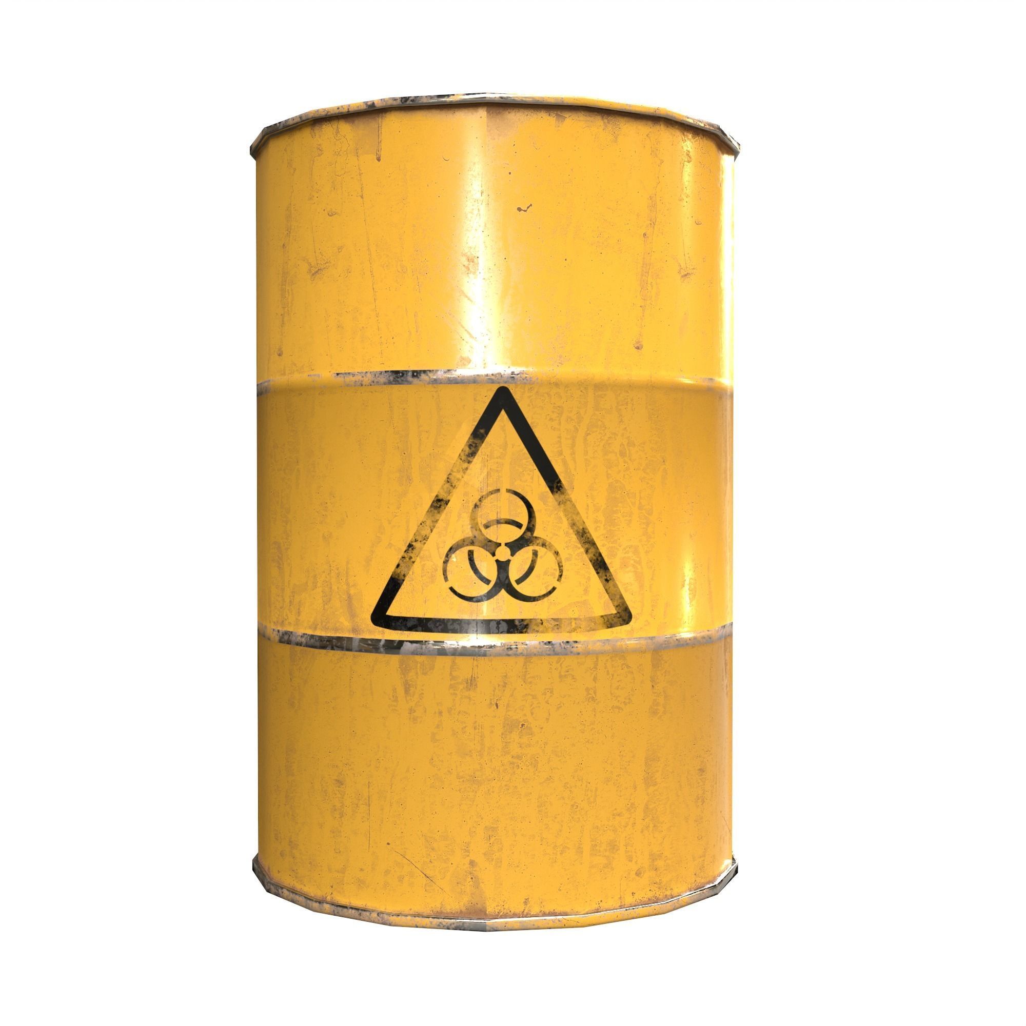 Collection of metal barrels Low-poly 3D model Low-poly 3D model_4