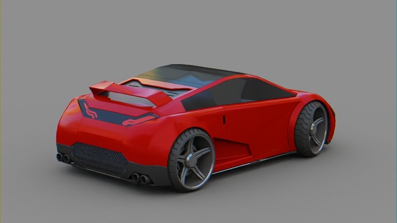 Sport car  Free 3D model_4