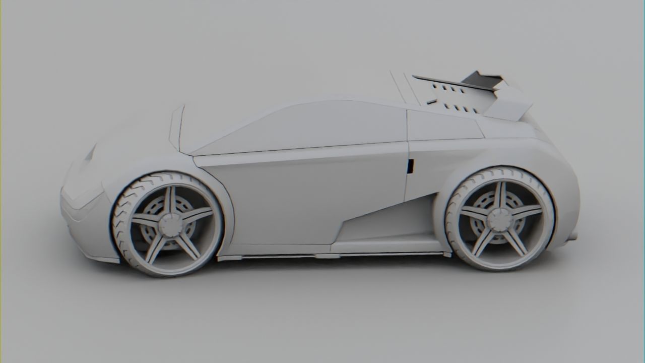 Sport car  Free 3D model_14