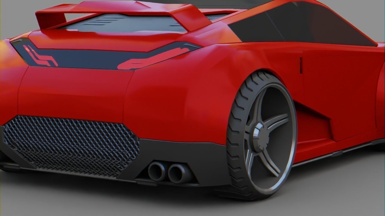 Sport car  Free 3D model_7