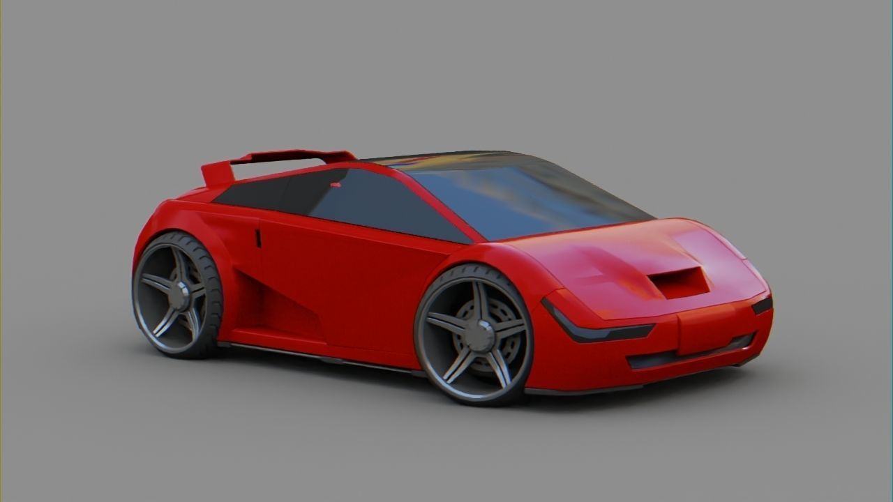 Sport car  Free 3D model_5
