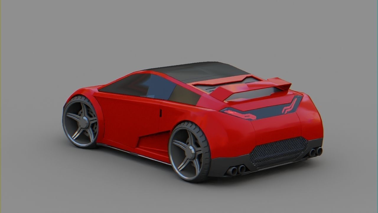 Sport car  Free 3D model_2