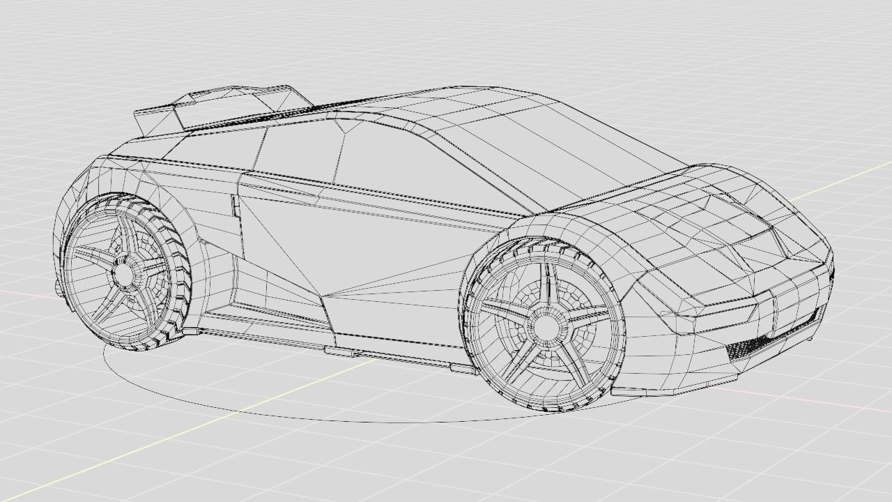 Sport car  Free 3D model_16