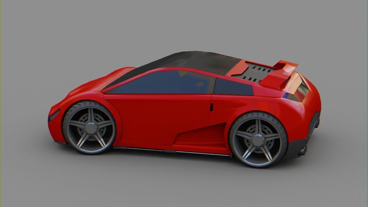 Sport car  Free 3D model_1