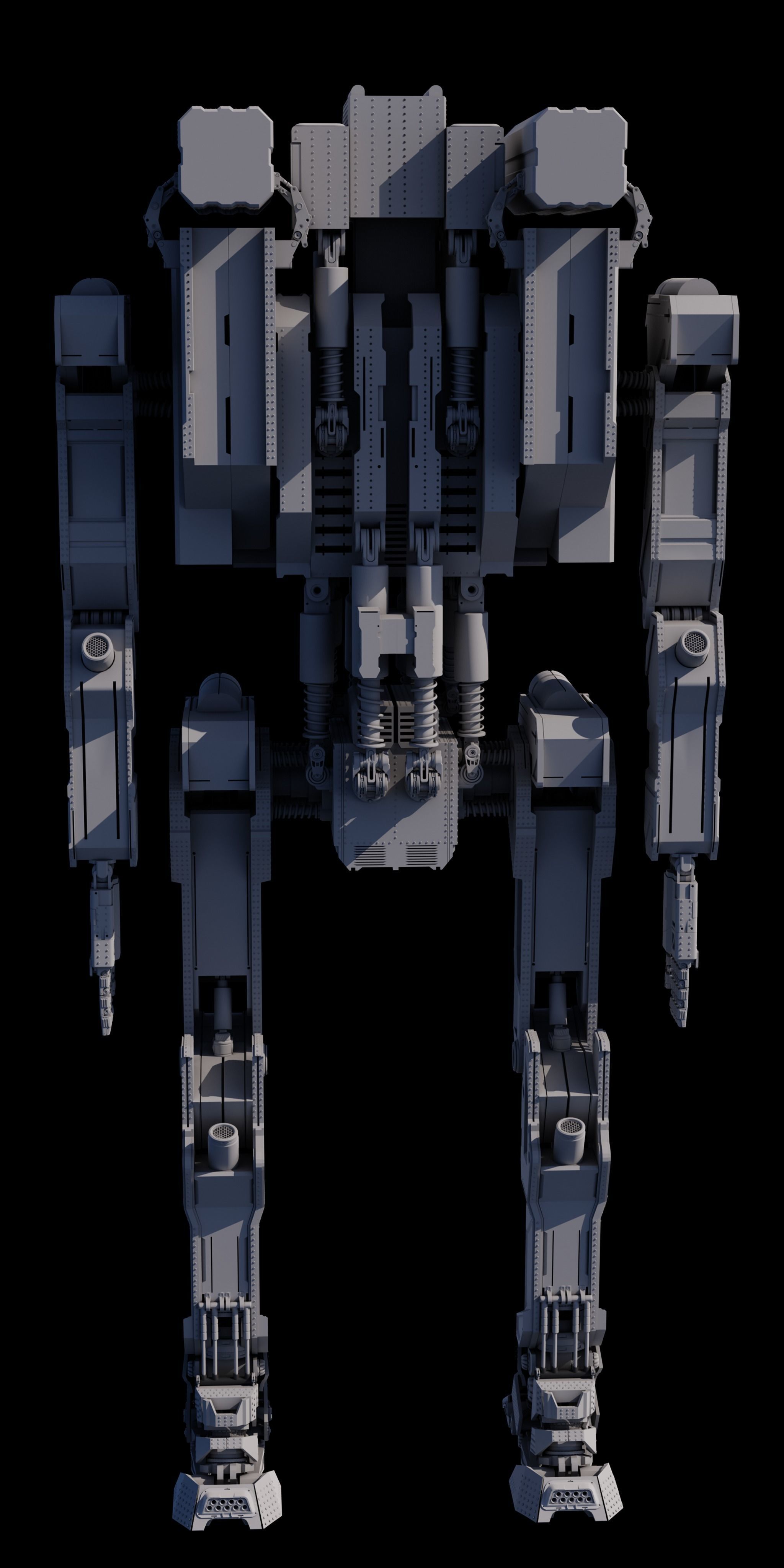 Sci Fi Robot Full Unit 3D model_6