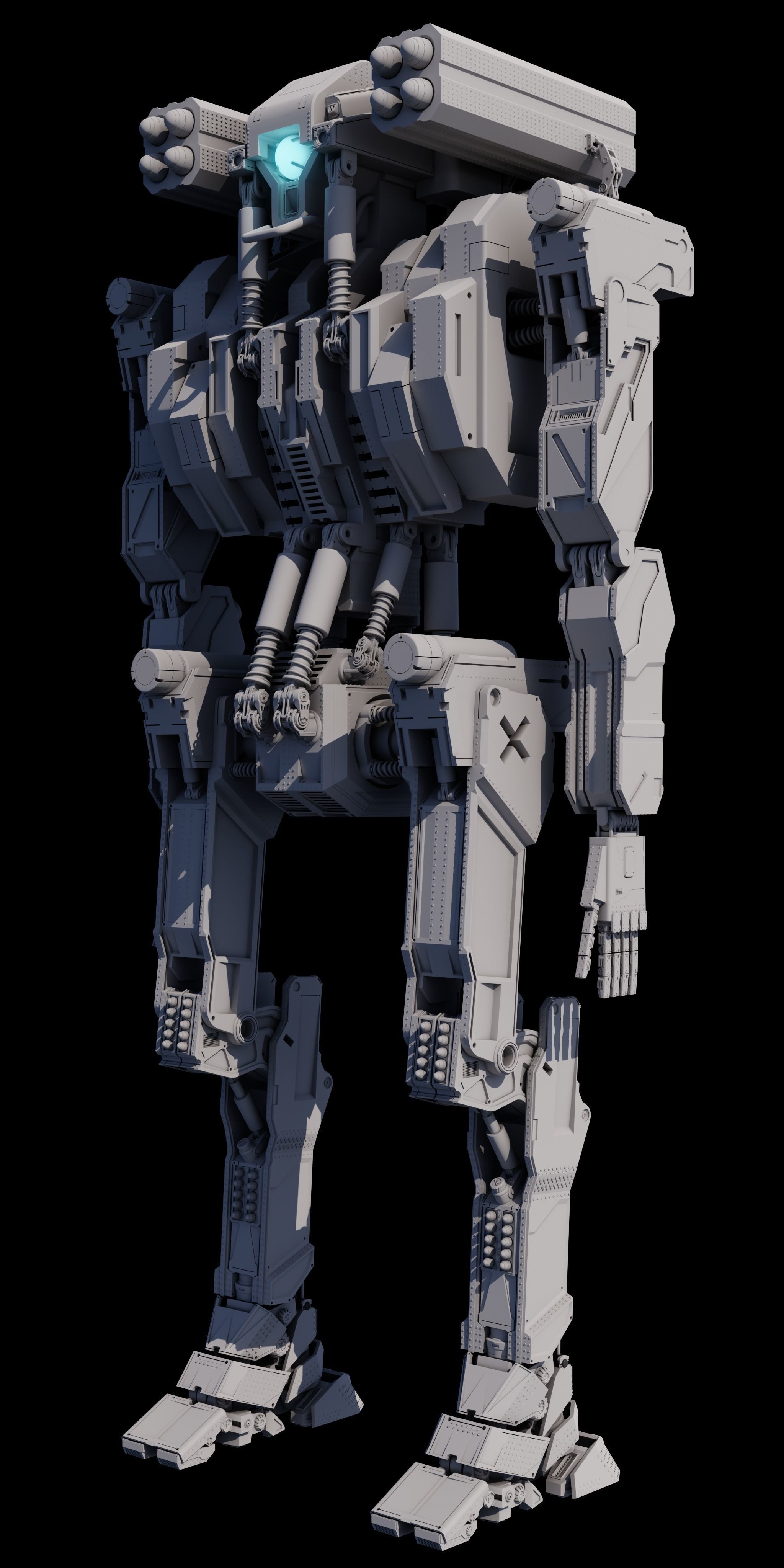 Sci Fi Robot Full Unit 3D model_5